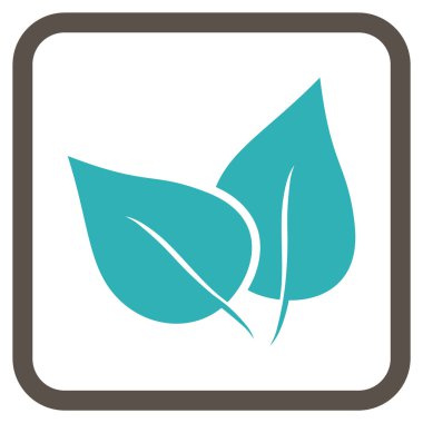 Flora Bitki vektör simgesi bir çerçeve içinde