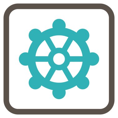 Dişli vektör simgesi bir çerçeve içinde