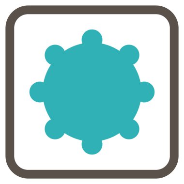 Dişli vektör simgesi bir çerçeve içinde