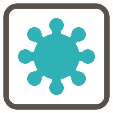 Dişli vektör simgesi bir çerçeve içinde