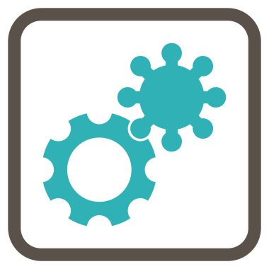 Gears'ı vektör simgesi bir çerçeve içinde