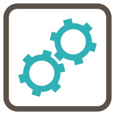 Gears'ı vektör simgesi bir çerçeve içinde