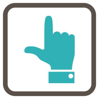 El işaretçisi vektör simgesi bir çerçeve içinde yukarı