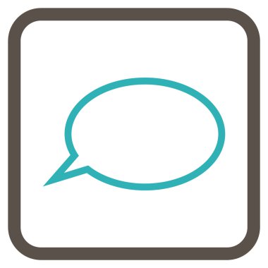 İpucu bulut vektör simgesi bir çerçeve içinde