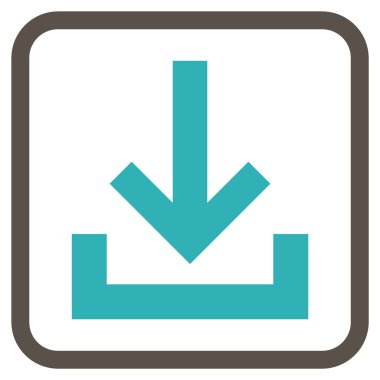 Gelen kutusu vektör simgesi bir çerçeve içinde