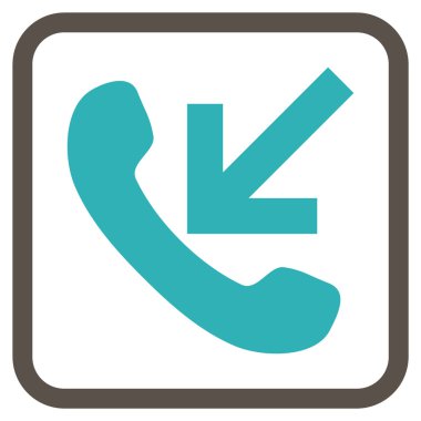 Gelen arama vektör simgesi bir çerçeve içinde