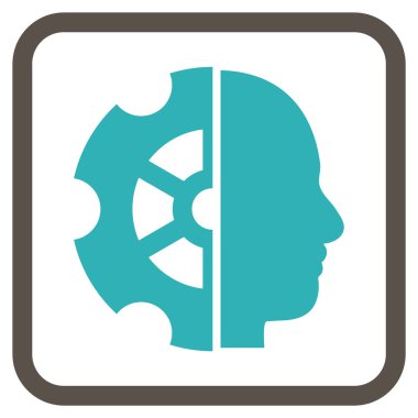 Akıl vektör simgesi bir çerçeve içinde