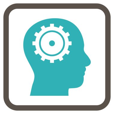 Akıl vektör simgesi bir çerçeve içinde