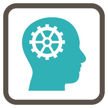 Akıl vektör simgesi bir çerçeve içinde