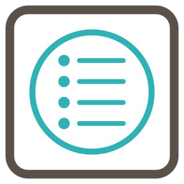 Öğeleri vektör simgesi bir çerçeve içinde