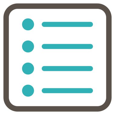 Öğeleri vektör simgesi bir çerçeve içinde