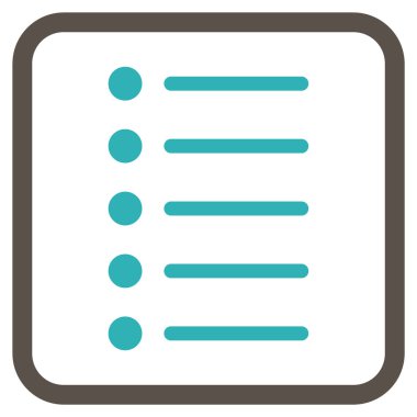 Öğeleri vektör simgesi bir çerçeve içinde