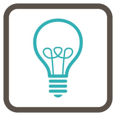 Lamba ampul vektör simgesi bir çerçeve içinde