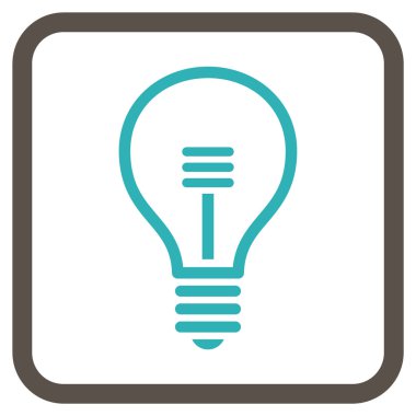 Lamba ampul vektör simgesi bir çerçeve içinde