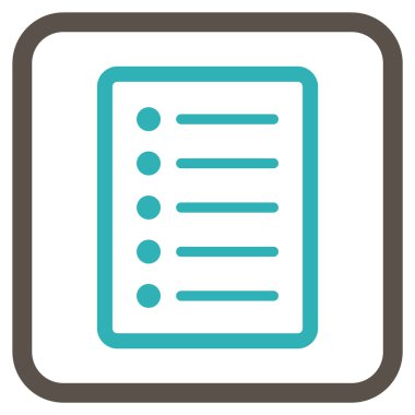 Liste sayfa vektör simgesi bir çerçeve içinde