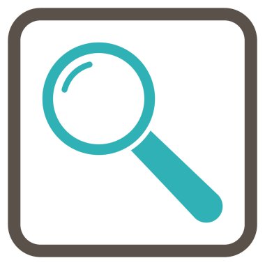 Büyüteç'i vektör simgesi bir çerçeve içinde