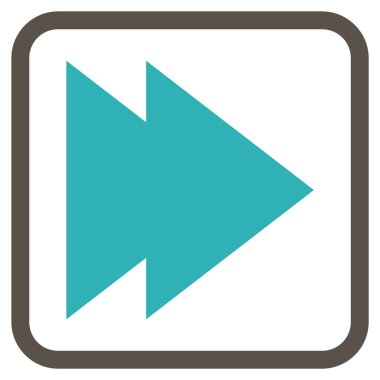 Doğru vektör simgesi bir çerçeve içinde hareket