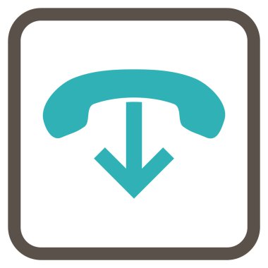 Vektör simgesi bir çerçeve içinde telefon asmak