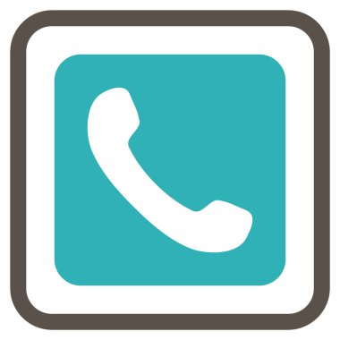 Telefon vektör simgesi bir çerçeve içinde
