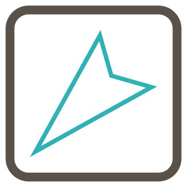 İşaretçi yaptı vektör simgesi bir çerçeve içinde aşağı