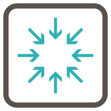 Basınç oklar bir çerçeve içinde simge vektör