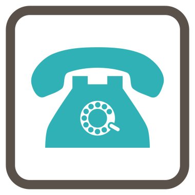 Nabız telefon vektör simgesi bir çerçeve içinde