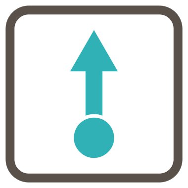 Vektör simgesi bir çerçeve içinde yukarı çekin