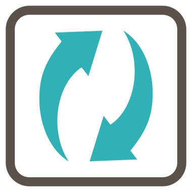 Vektör simgesi bir çerçeve içinde yenileme