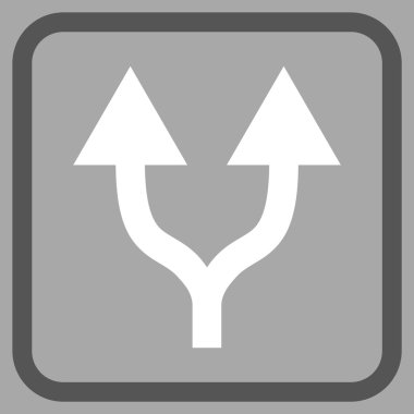 Vektör simgesi bir çerçeve içinde yukarı okları bölme