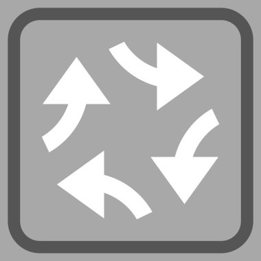 Oklar vektör simgesi bir çerçevede girdap