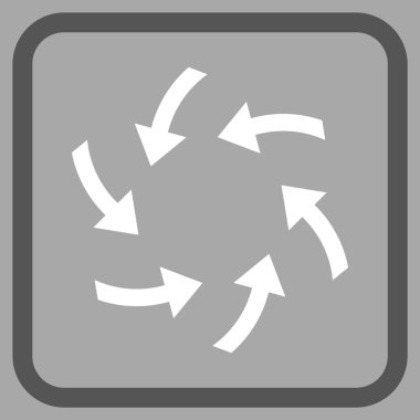 Oklar vektör simgesi bir çerçevede girdap