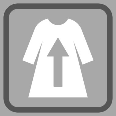 Kadın elbise vektör simgesi bir çerçeve içinde çıkar