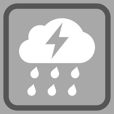 Fırtına vektör simgesi bir çerçeve içinde