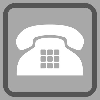 Sesi telefon vektör simgesi bir çerçeve içinde