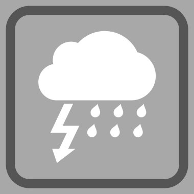 Fırtına vektör simgesi bir çerçeve içinde