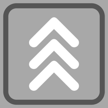 Vektör simgesi bir çerçeve içinde yukarı çift ok ucu