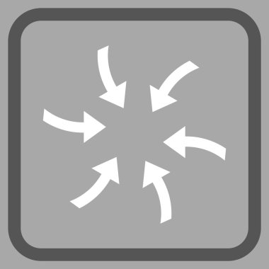 Oklar vektör simgesi bir çerçeve içinde burgu