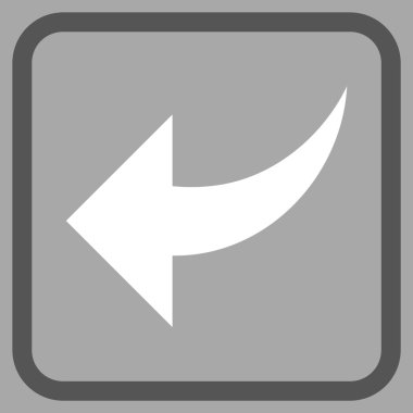 Vektör simgesi bir çerçeve içinde geri al