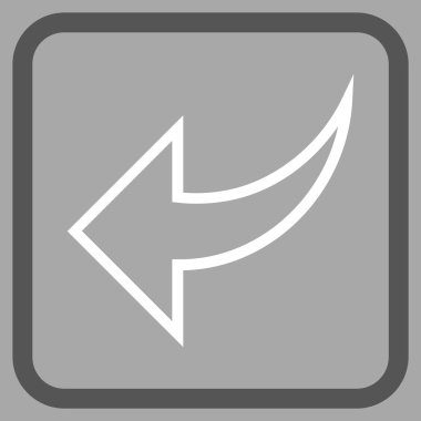 Vektör simgesi bir çerçeve içinde geri al