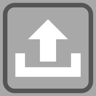 Vektör simgesi bir çerçeve içinde upload