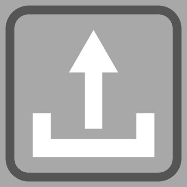 Vektör simgesi bir çerçeve içinde upload