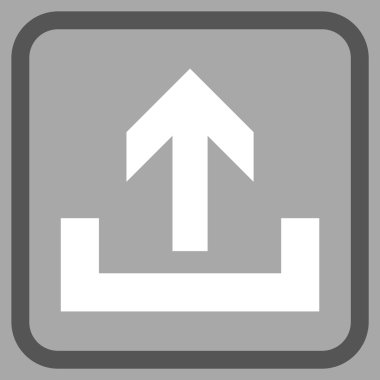 Vektör simgesi bir çerçeve içinde upload