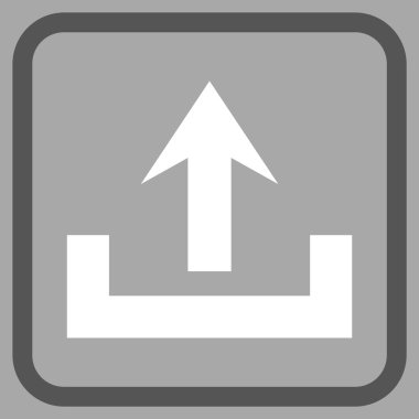 Vektör simgesi bir çerçeve içinde upload