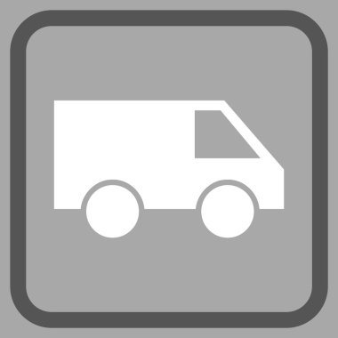 Van vektör simgesi bir çerçeve içinde