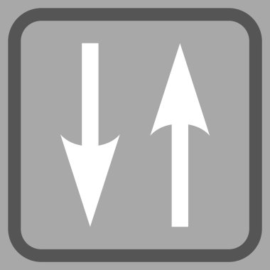 Dikey Exchange oklar bir çerçeve içinde simge vektör