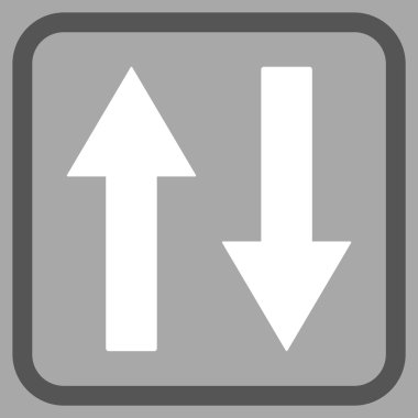 Dikey Çevir ok simge bir çerçeve içinde vektör
