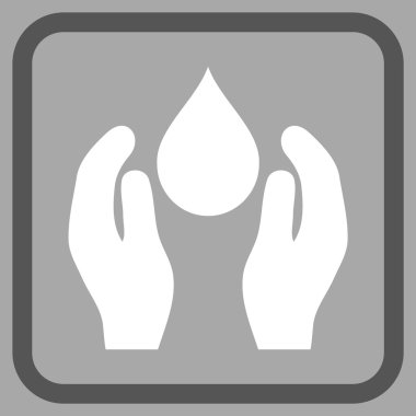 Su bakım vektör simgesi bir çerçeve içinde