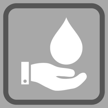 Su Servisi vektör simgesi bir çerçeve içinde