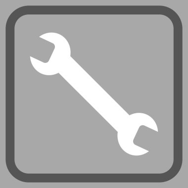 İngiliz anahtarı vektör simgesi bir çerçeve içinde