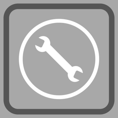 İngiliz anahtarı vektör simgesi bir çerçeve içinde